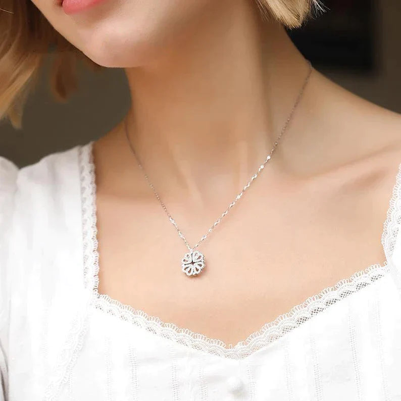Four-heart Clover Magnetic Necklace – Zilarr